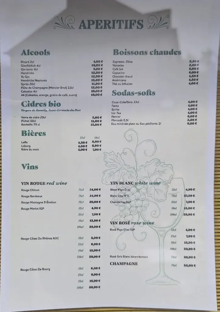 Menu_Le Gabin_Bayeux_immagine_2