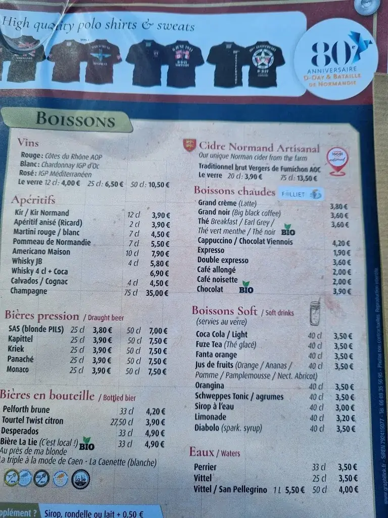 Menu_Les 3 Planeurs - restauration en continu_Bénouville_image_4