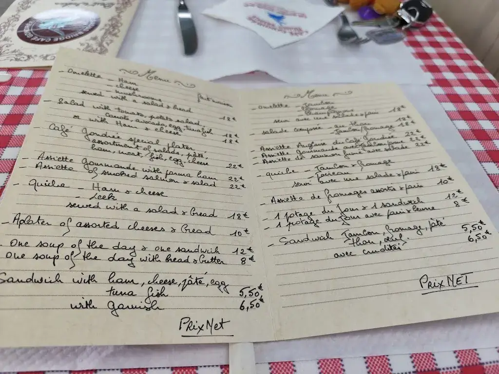 Menu_Café Gondrée_Bénouville_image_1