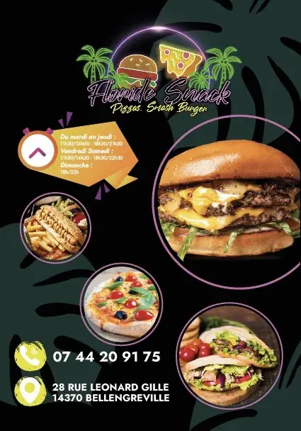 Menu_FLORIDE SNACK - Restaurant Moult, Burger, Pizza, Restaurant ouvrier Bellengreville - Argences_Bellengreville_image_4