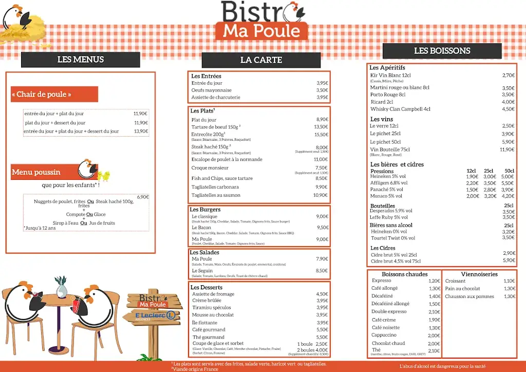 Menü_Bistrô Ma Poule_Argences_Bild_2
