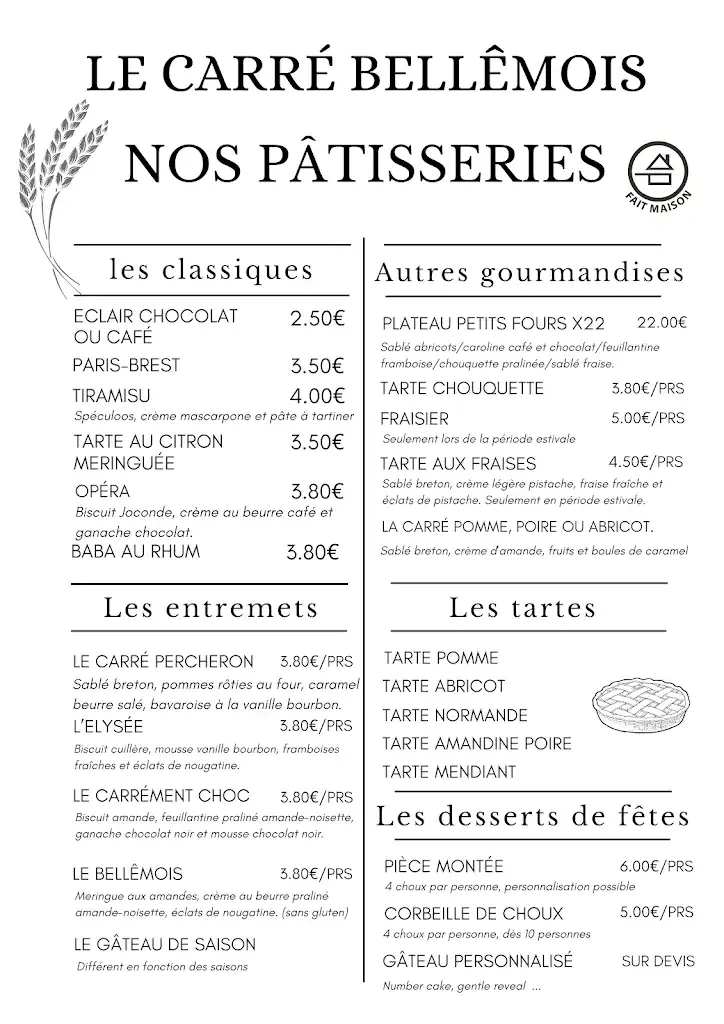 Menu_Le Carré Bellêmois Boulangerie Pâtisserie Chocolaterie_Bellême_image_3