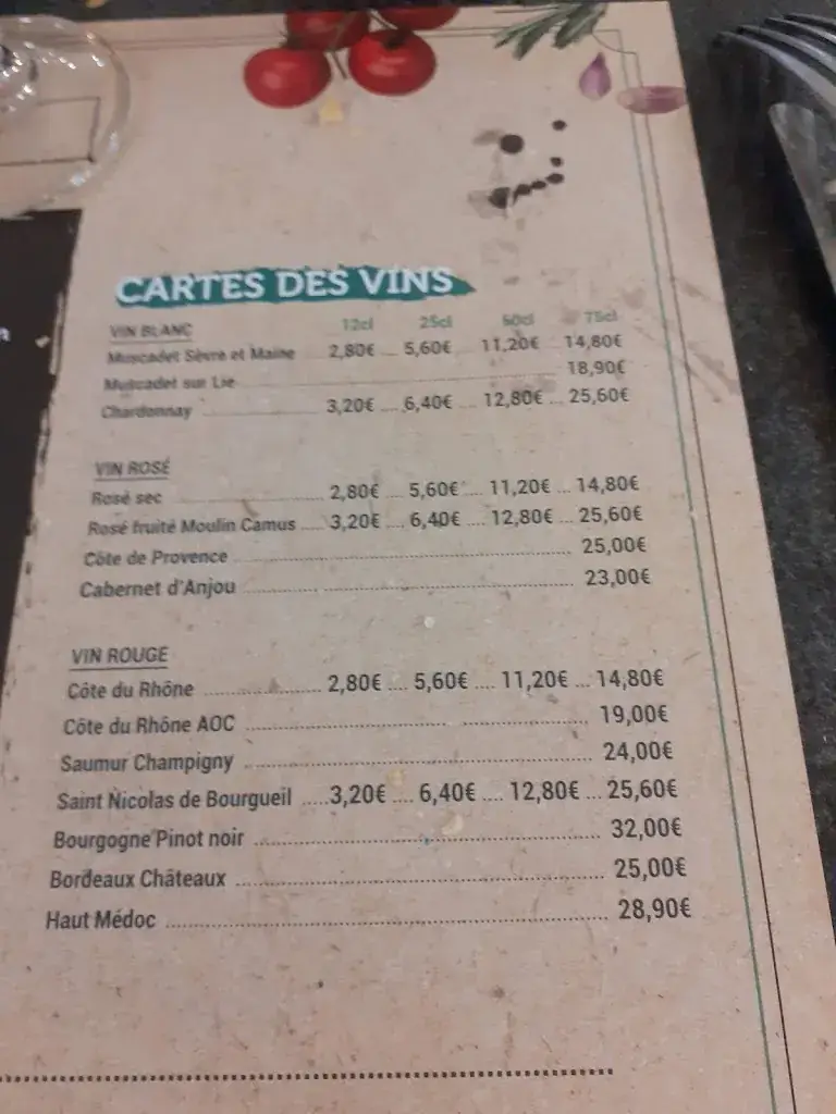 Menu_Logis Hôtel Restaurant L'Escale_Bellême_image_3