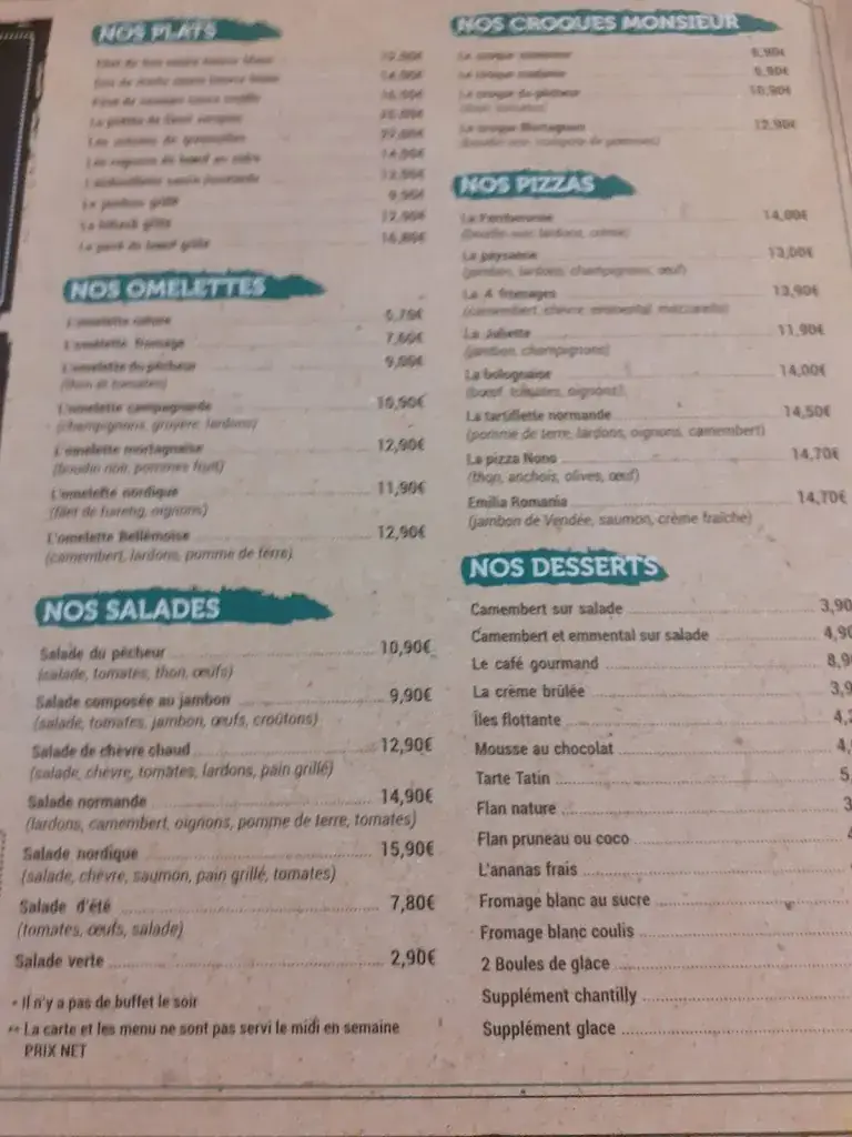 Menu_Logis Hôtel Restaurant L'Escale_Bellême_image_4