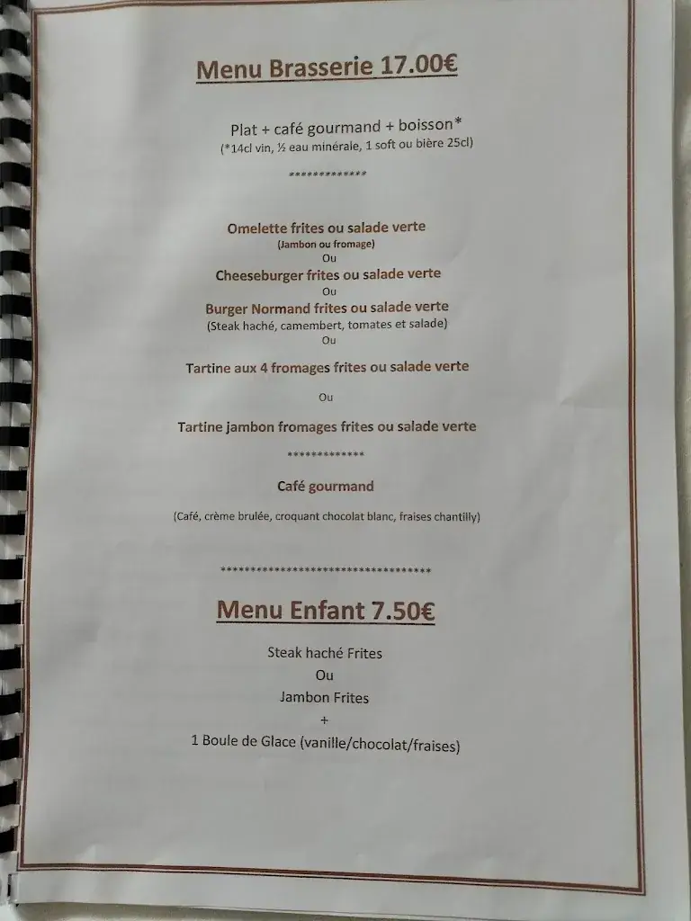 Menu_Auberge de la Luzerne_Bernières-sur-Mer_image_2