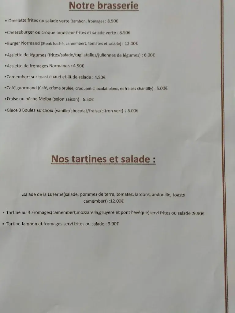 Menu_Auberge de la Luzerne_Bernières-sur-Mer_image_4