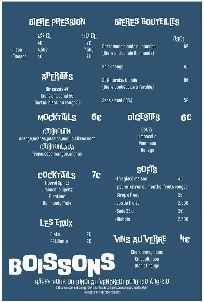 Menu_Le Free Caribou_Bernières-sur-Mer_image_1