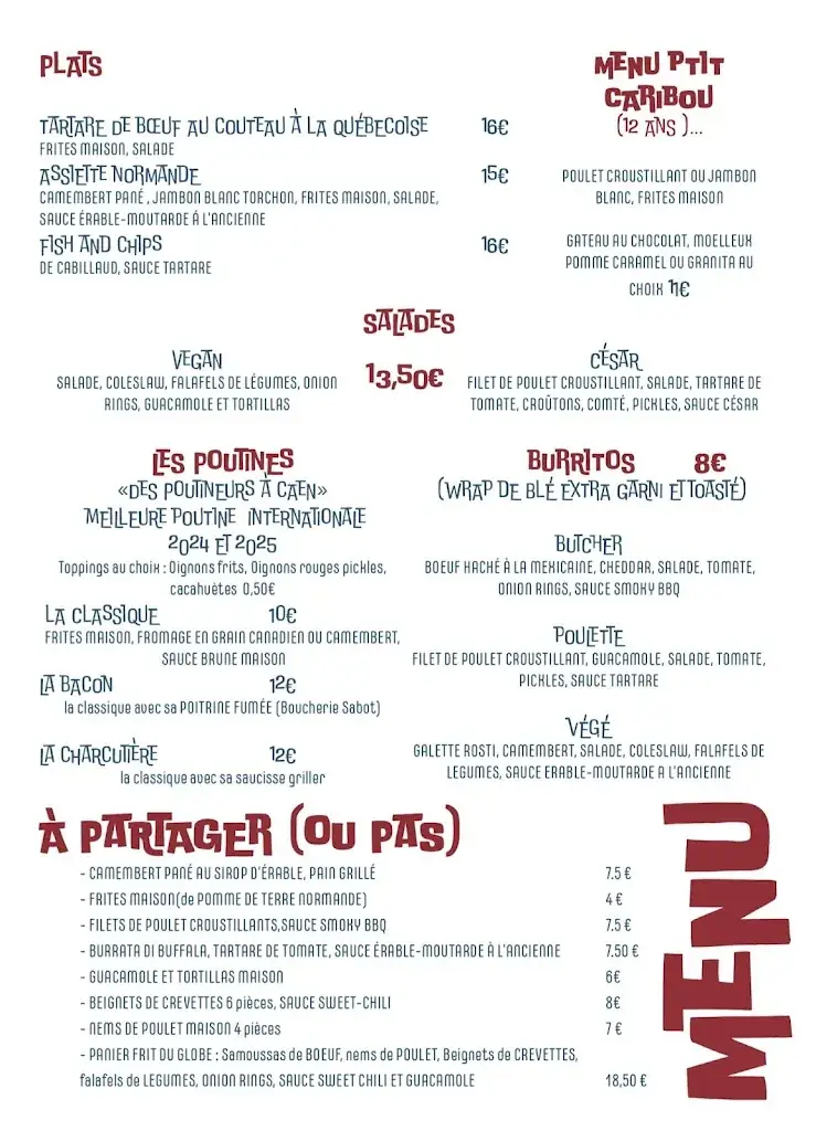 Menu_Le Free Caribou_Bernières-sur-Mer_image_2