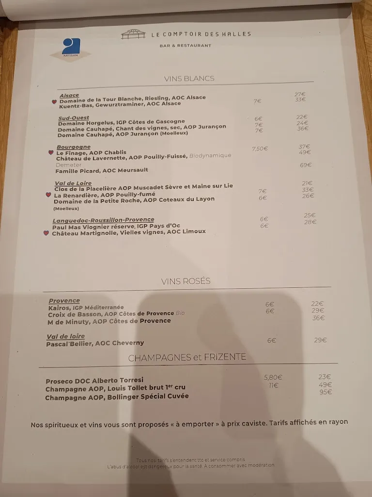 Menu_Le Comptoir des Halles_Bernay_image_1