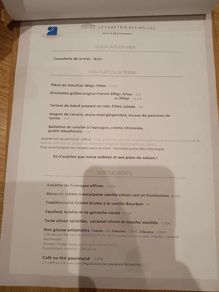 Menu_Le Comptoir des Halles_Bernay_image_4