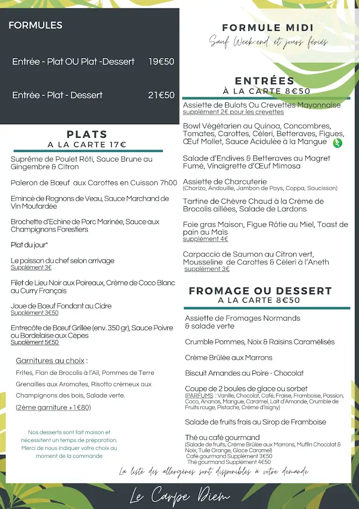 Menu_Le Carpe Diem_Bernay_image_2