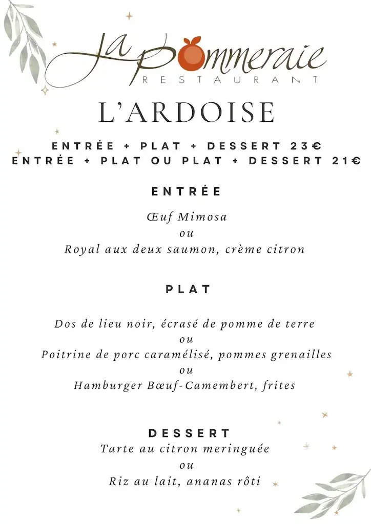 Menu_La Pommeraie | Restaurant à bernay | Traiteur | Mariage | Séminaire | Anniversaire | Cérémonie_Treis-Sants-en-Ouche_image_3