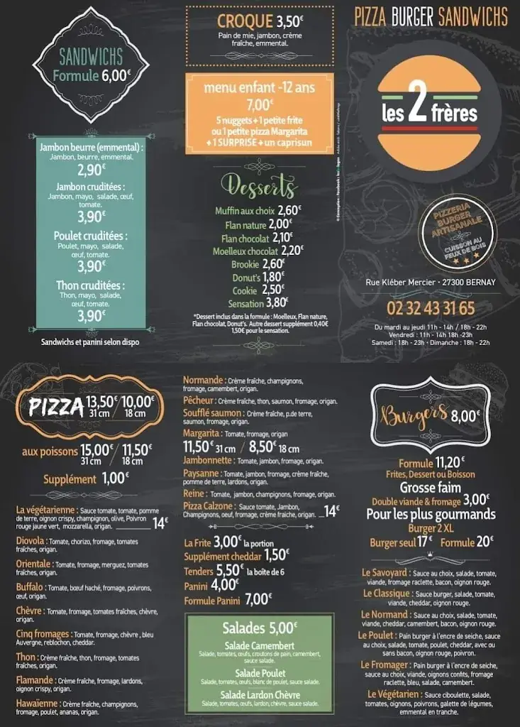 Menu_Les 2 frères_Bernay_image_2