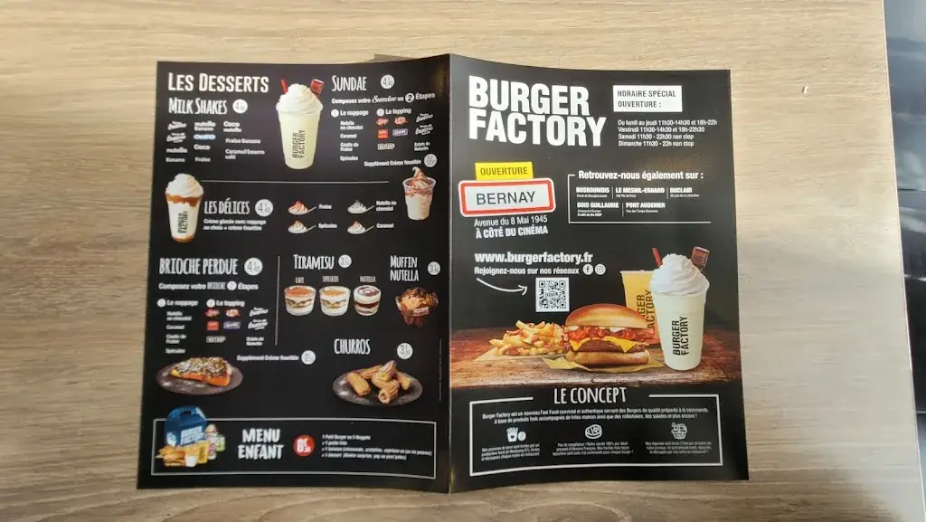 Menu_Burger Factory Bernay_Bernay_image_1