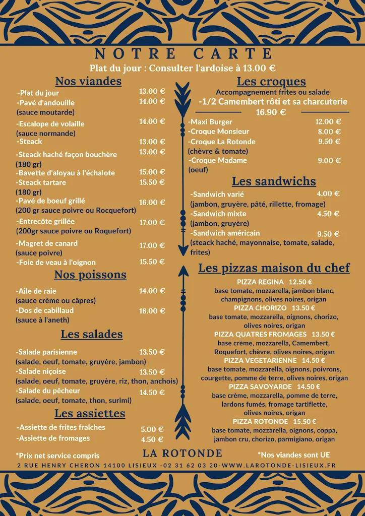 Menu_La rotonde Lisieux_Lisieux_image_1