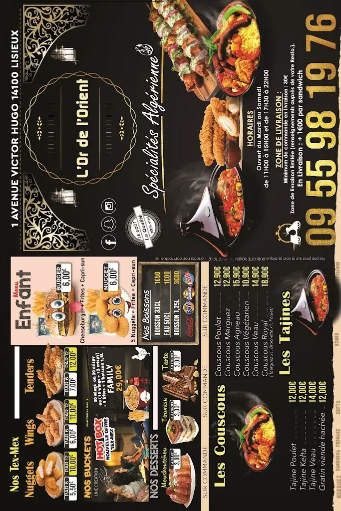 Menu_L'or de l'orient halal_Lisieux_image_1