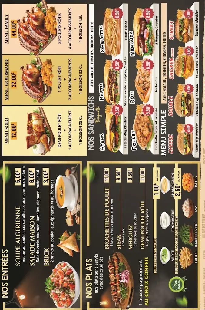 Menu_L'or de l'orient halal_Lisieux_image_2