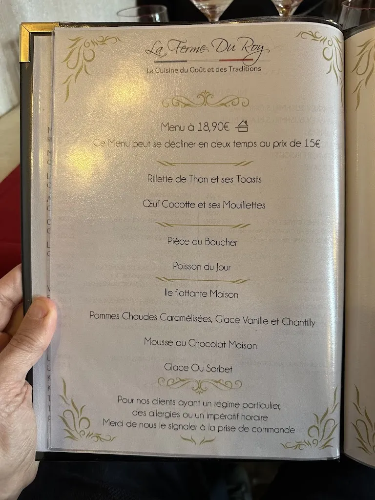 Menu_La Ferme Du Roy_Lisieux_image_1