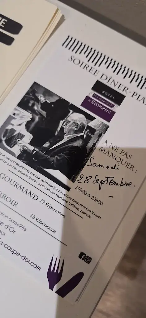 Menu_Le Restaurant @ Hôtel Restaurant Logis La Coupe D'or Lisieux_Lisieux_image_2