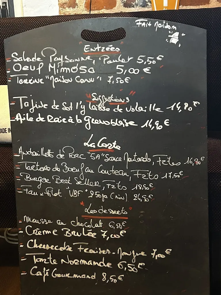 Menu_Le XV_Beuzeville_image_1