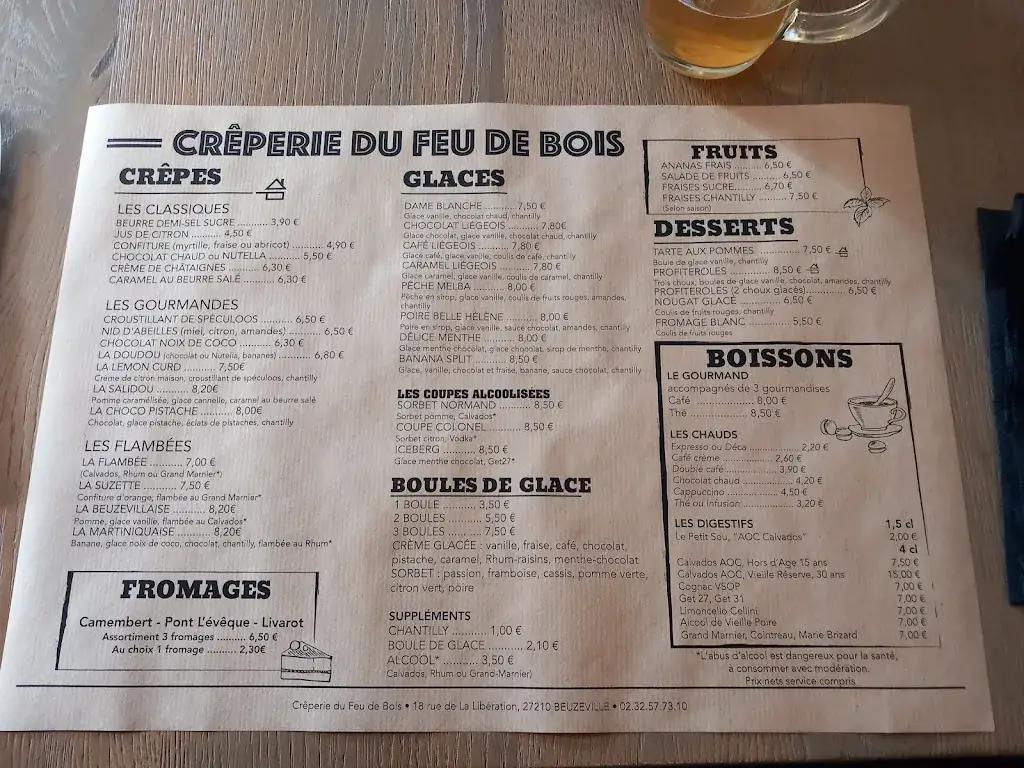 Menü_Crêperie du Feu de Bois_Beuzeville_Bild_1