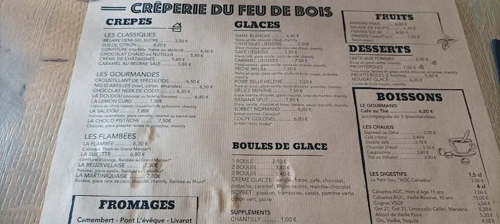 Menü_Crêperie du Feu de Bois_Beuzeville_Bild_3