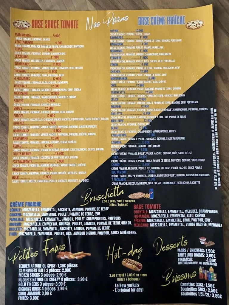 Menu_Pizza Délice_Beuzeville_image_1