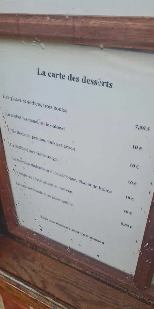 Menü_Restaurant La Crémaillère_Saint-Maclou_Bild_2