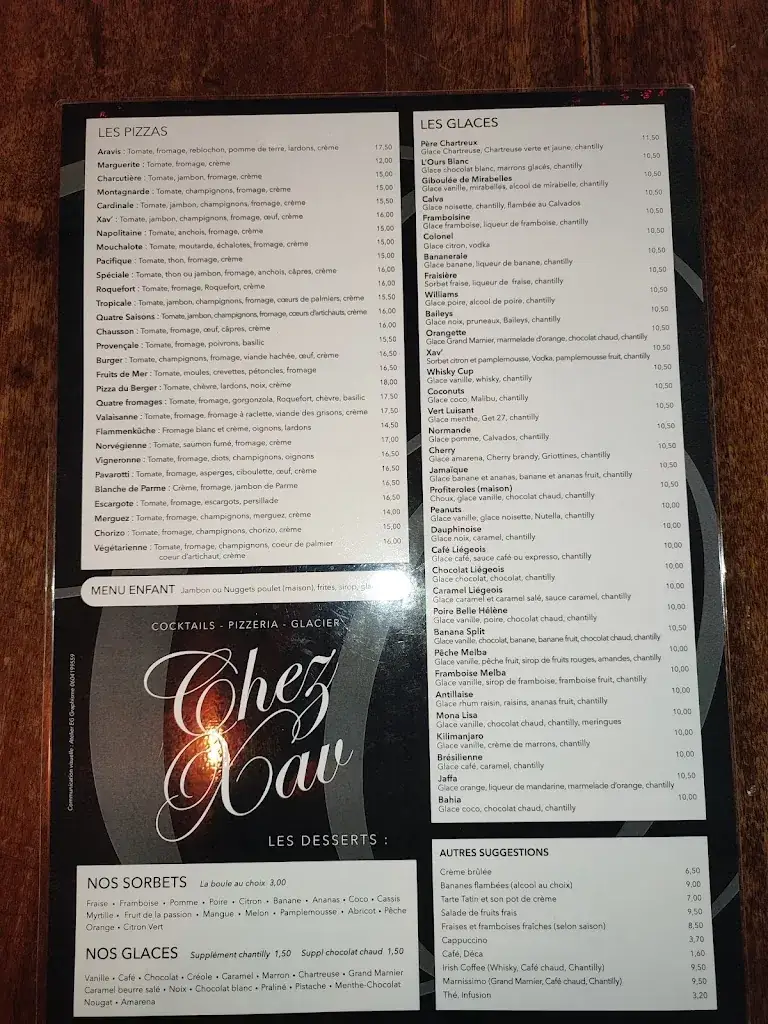 Menu_Pizzéria Chez Xavier_Goncelin_image_1