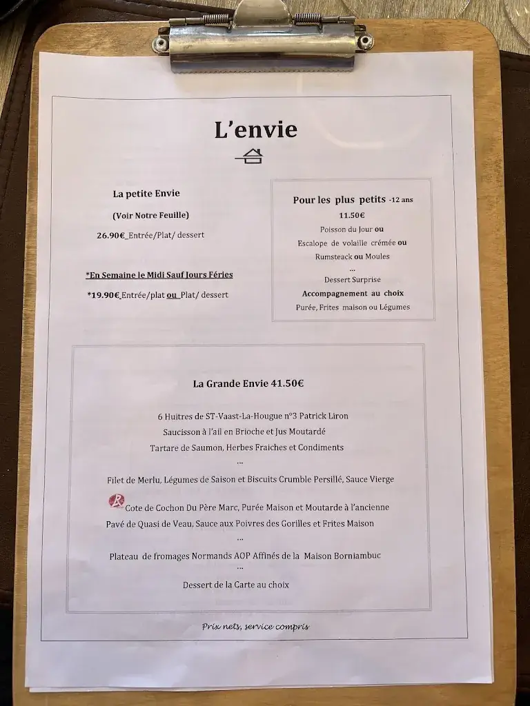 Menu_L Envie_Honfleur_imagen_4