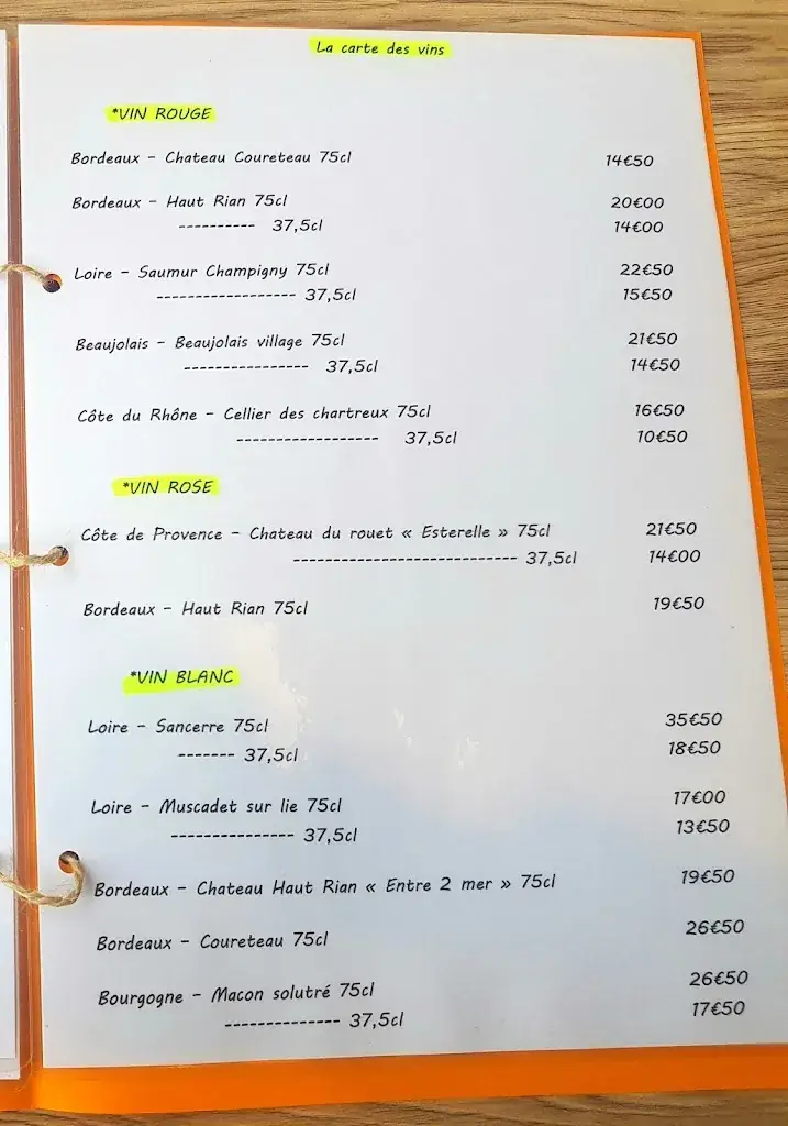 Menu_Le Normandie_Beuzeville_immagine_2