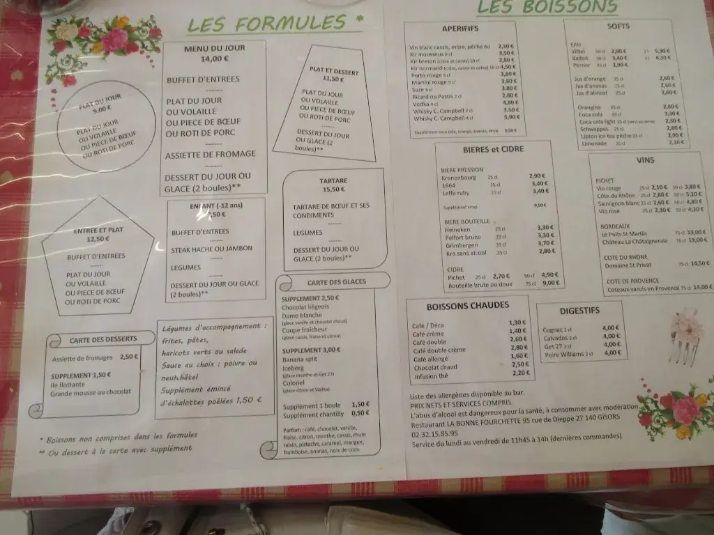 Menu_La Bonne Fourchette_Gisors_image_3