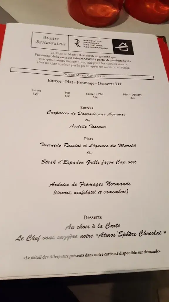 Menu_L'Olive Verte_Gisors_image_1