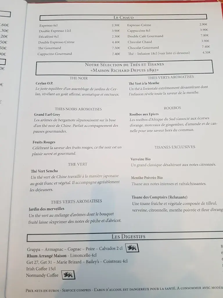 Menu_L'Olive Verte_Gisors_image_2