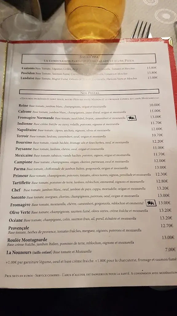 Menu_L'Olive Verte_Gisors_image_3