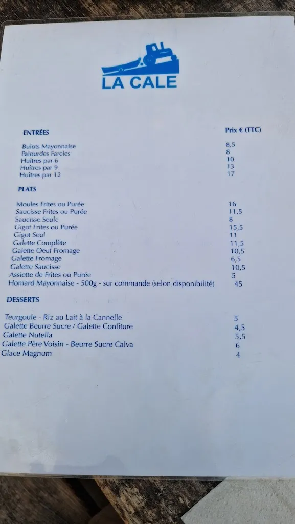 Menu_La Cale_Blainville-sur-Mer_image_1