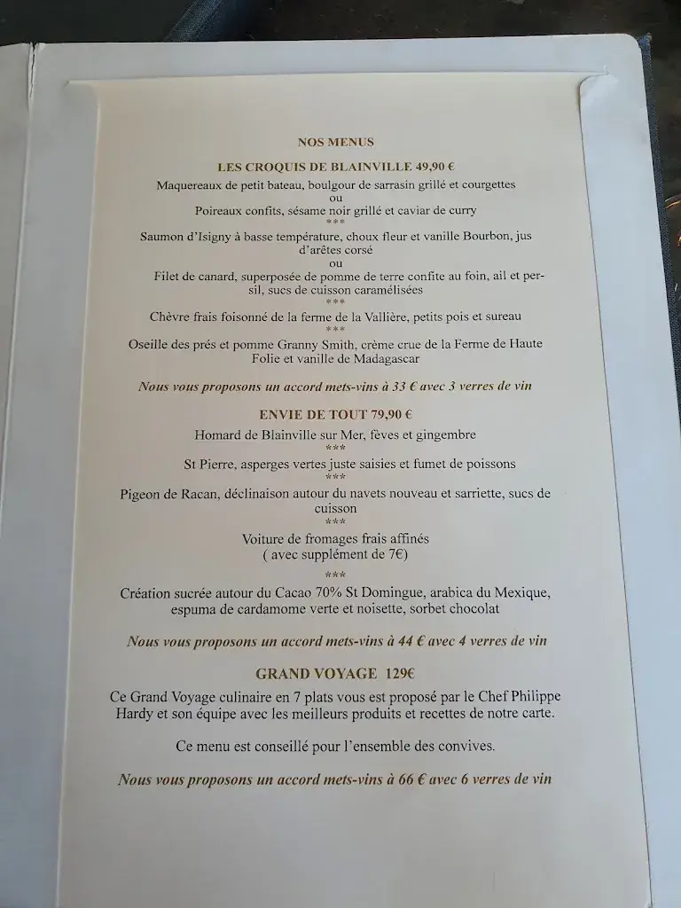 Menu_Chateaux et Hotels Collection - Le Mascaret_Blainville-sur-Mer_immagine_2