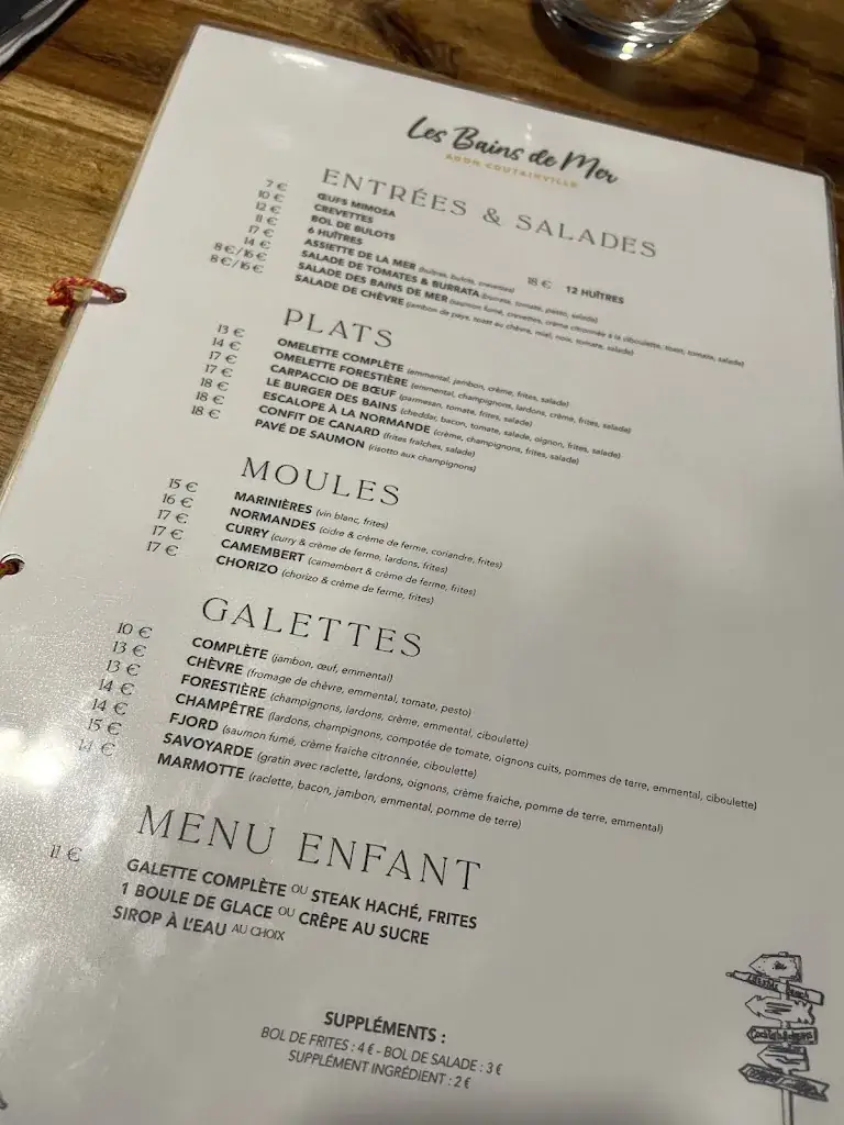 Menu_Les Bains de mer, restaurant_Agon-Coutainville_image_3