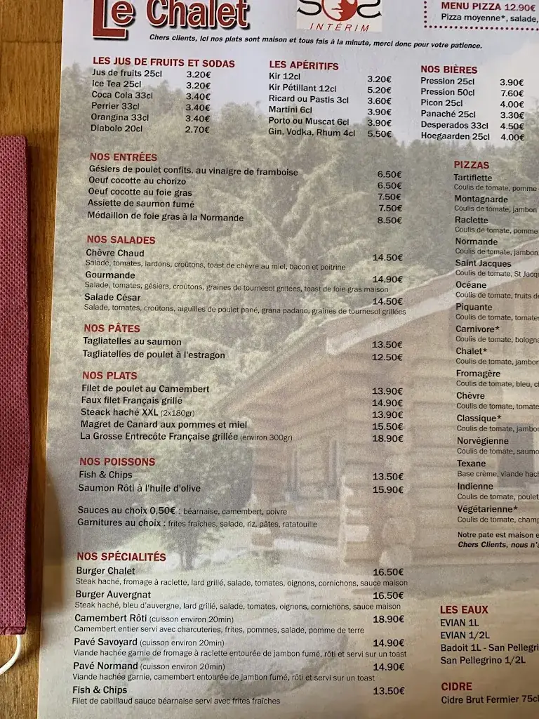 Menu_Le Chalet_Bourg-Achard_immagine_1