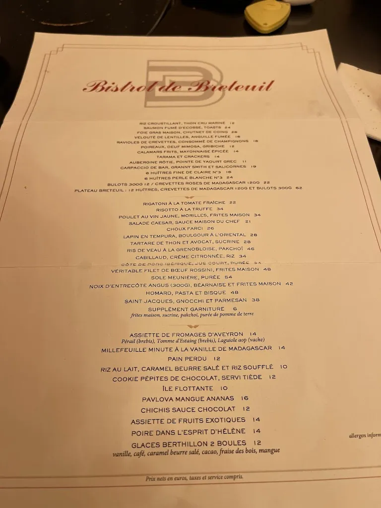 Menu_Le Bistrot de Breteuil_Paris_image_3