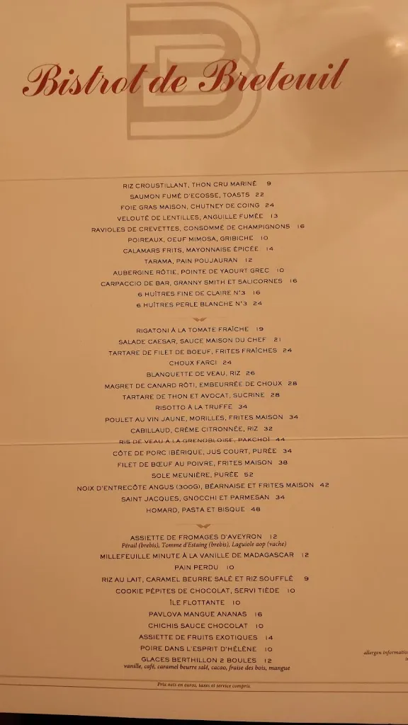 Menu_Le Bistrot de Breteuil_Paris_image_4