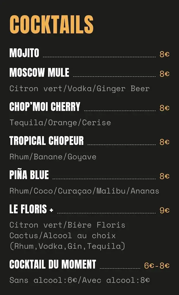 Menu_Chopes & Shop - Bar et cave à bières_Firminy_image_2