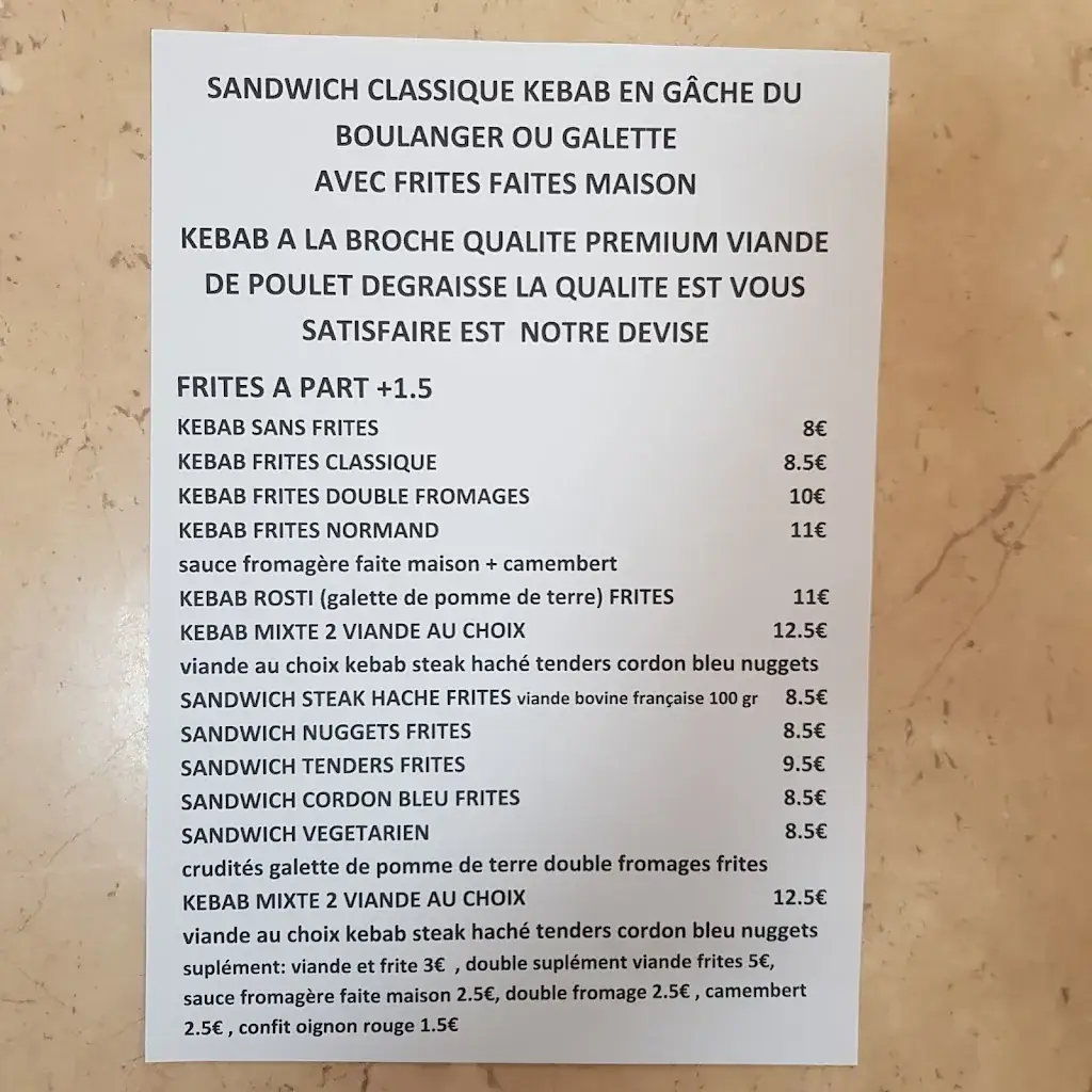 Menu_Café de Paris bar restaurant français burger french tacos kebab_Bricquebec-en-Cotentin_immagine_1