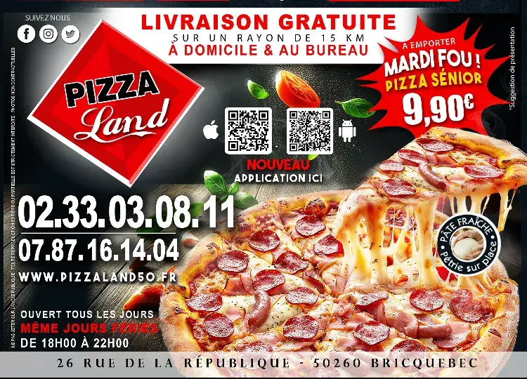 Menu_Pizza Land Bricquebec_Bricquebec-en-Cotentin_image_4