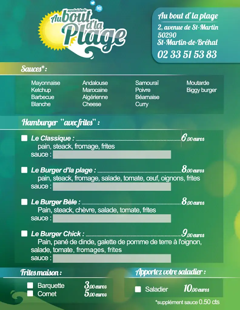 Menu_Au Bout de la Plage_Bréhal_image_2