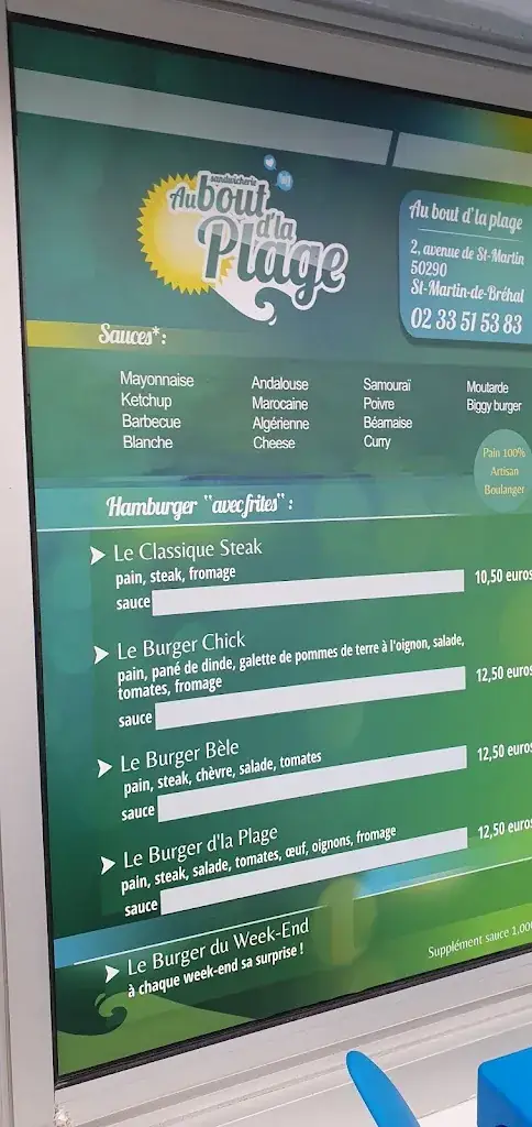 Menu_Au Bout de la Plage_Bréhal_image_4