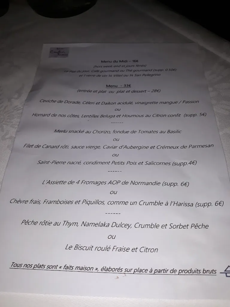 Menu_Restaurant Couleurs Saveurs_Bricqueville-sur-Mer_image_2