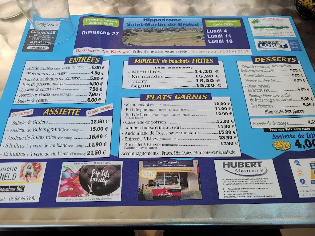 Menu_Bar le Rivage_Coudeville-sur-Mer_image_2