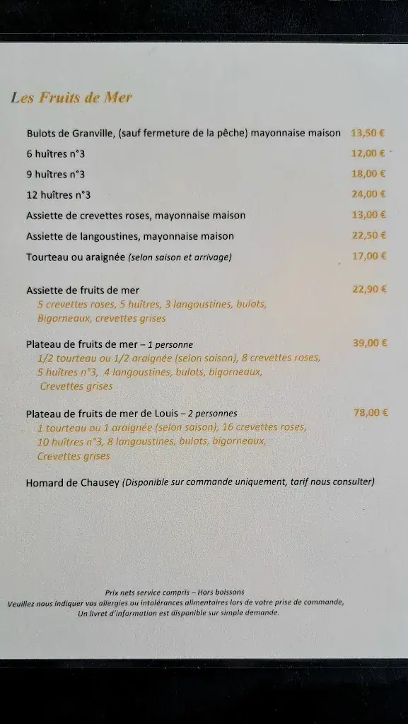 Menu_La Table De Louis_Granville_image_1