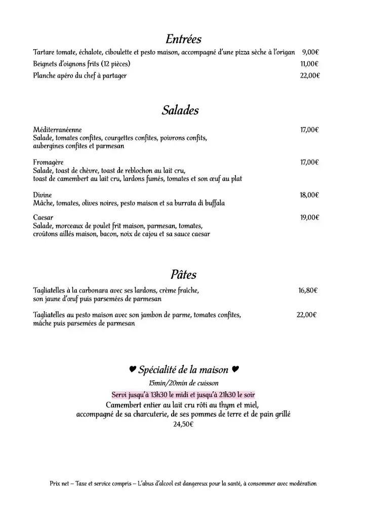 Menu_Restaurant le Diner's_Granville_immagine_4